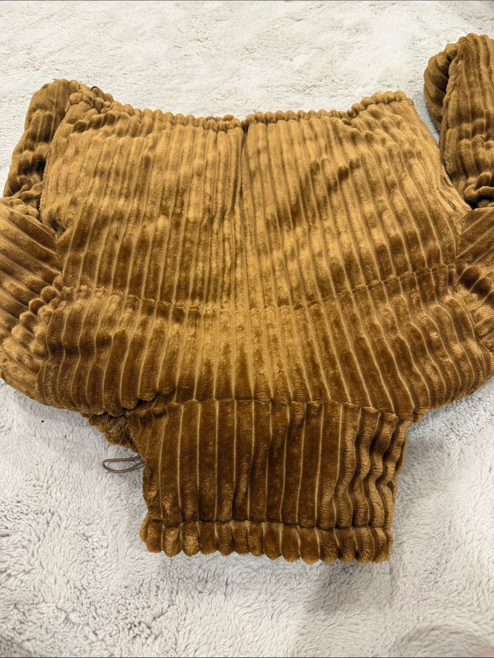 Cozy Ribbed Velvet Puff Jacket - Picture 7 of 7